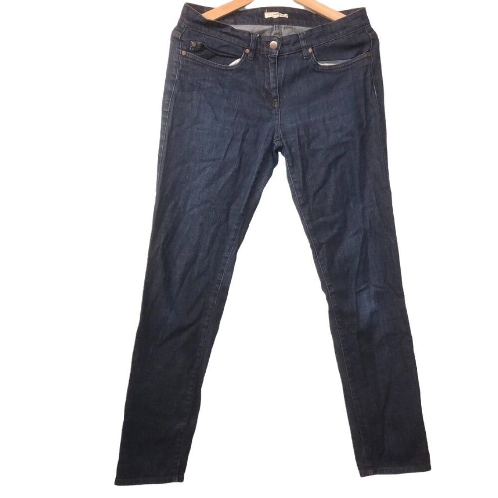 Eileen Fisher Womens Denim Straight Leg Jeans Size 4 Blue Casual Fall Essential